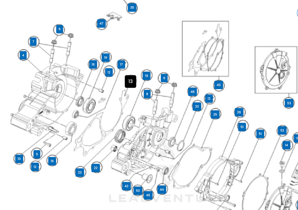 Center Engine Crankcase Gasket GasGas A53530039100