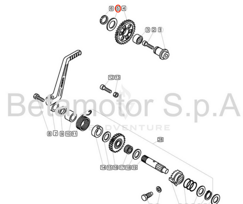Beta Kickstart Gear Washer 27.72560.000
