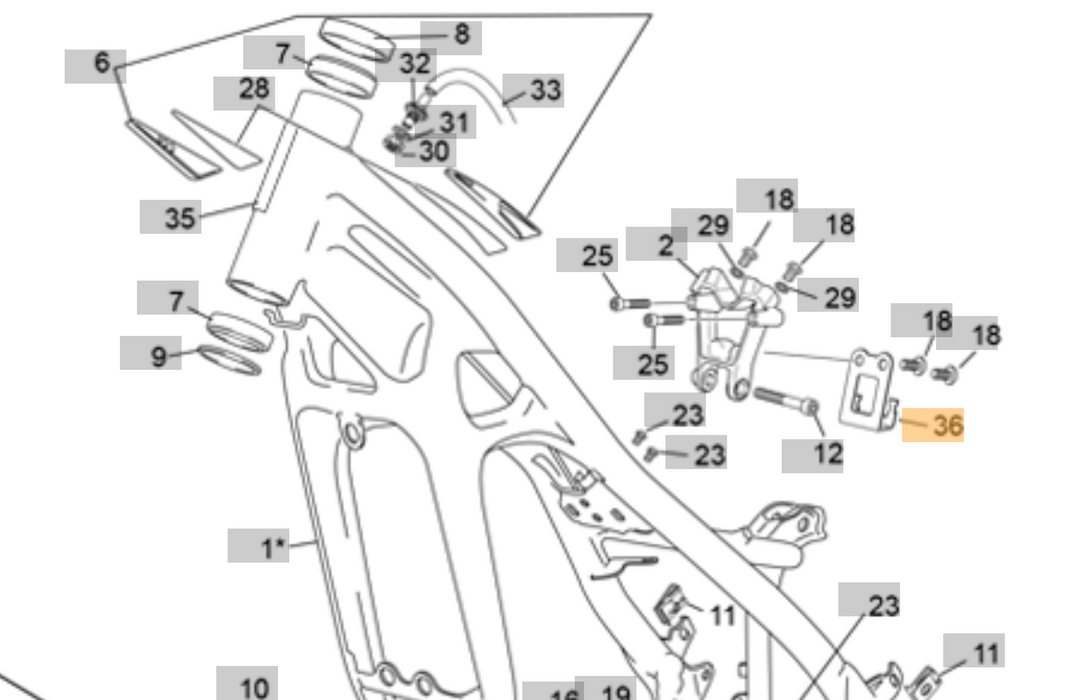 Sherco Support Plug Bracket 8712