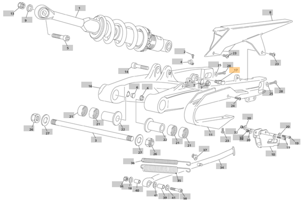 Sherco X-Ride Rear Caliper Stop Bolt