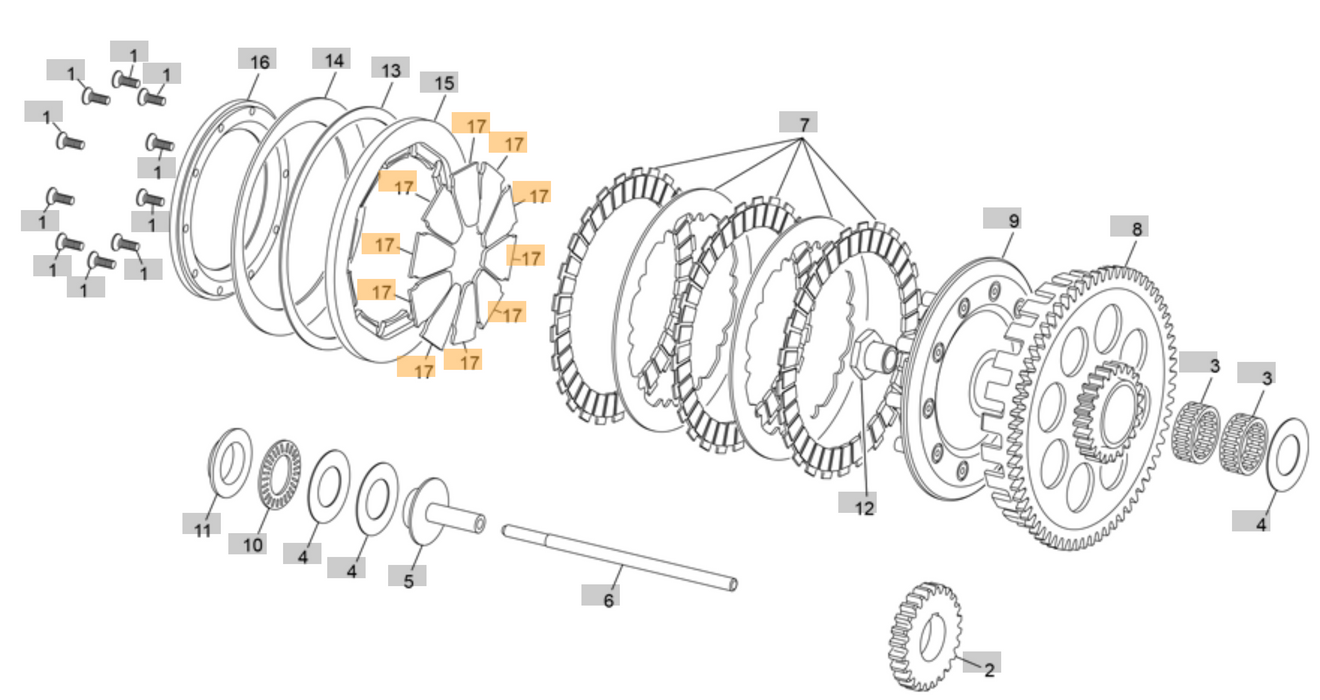 Sherco/Scorpa Clutch Fingers 1.65