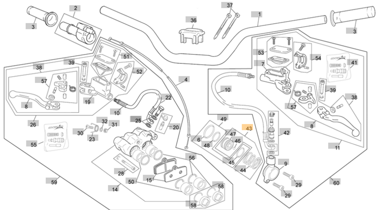 Sherco Slave Cylinder Kit Dot 4 Formula 13-14