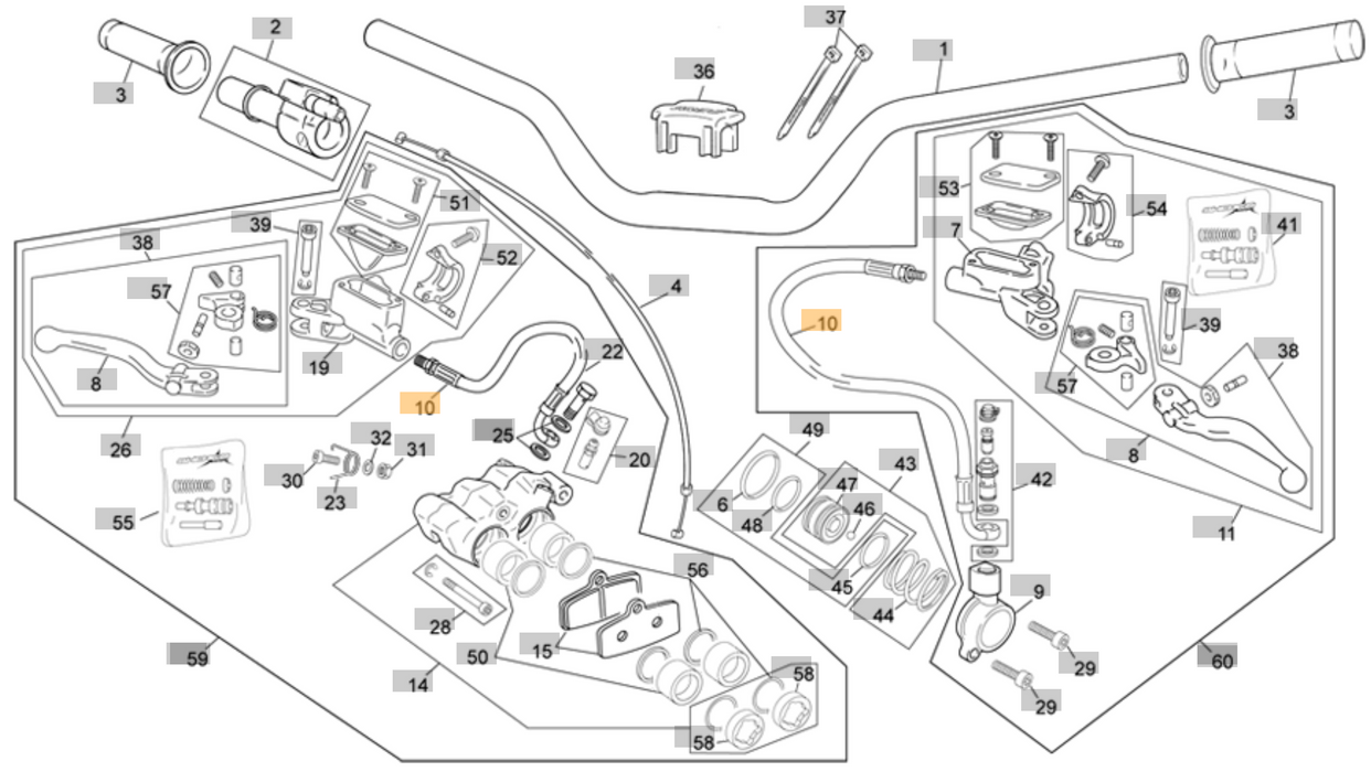 Sherco Clutch and Front Brake Hose Formula 4253