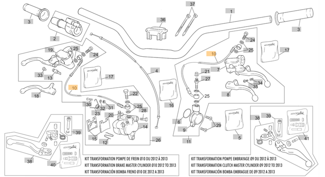 Sherco Clutch and Front Brake Hose AJP 3211