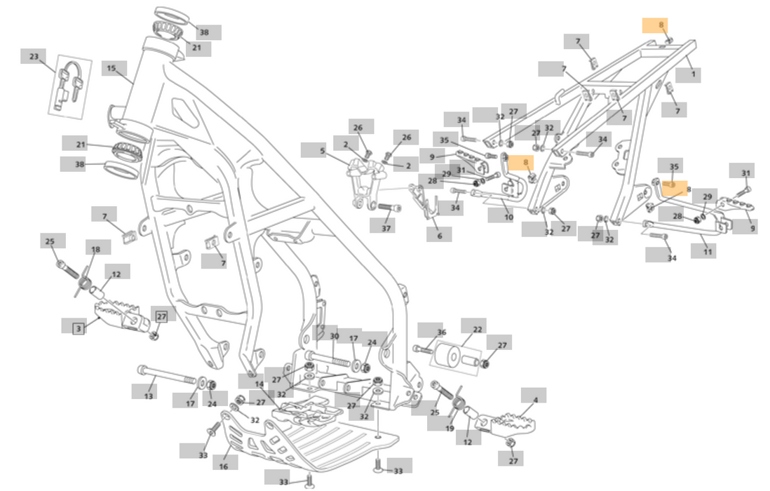 M6 Nut Cage for Sherco/Scorpa T-Ride/X-Ride
