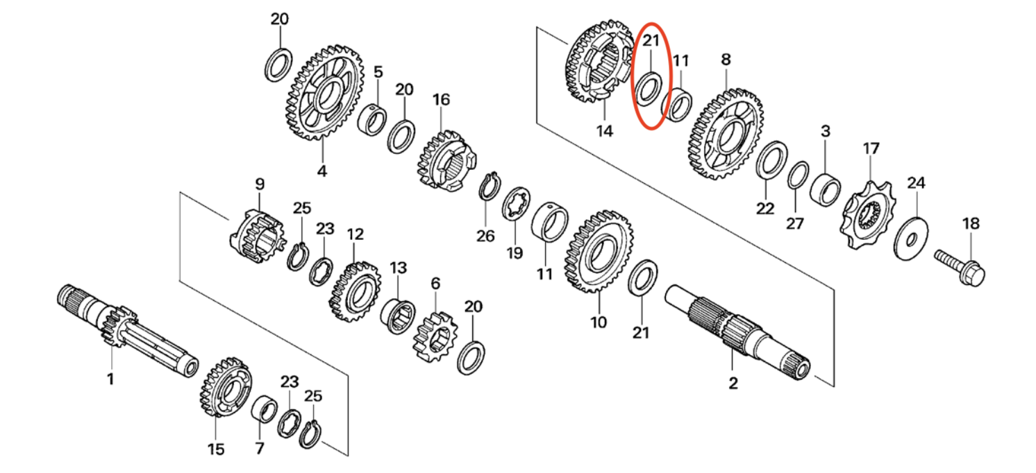 Montesa Countershaft Washer 90452-KZ4-000