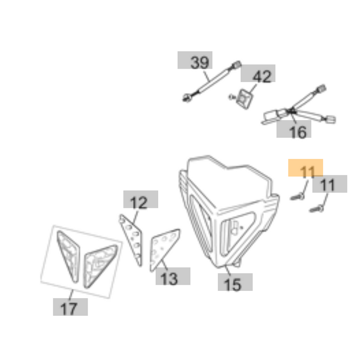 Sherco/Scorpa Screw for Headlight