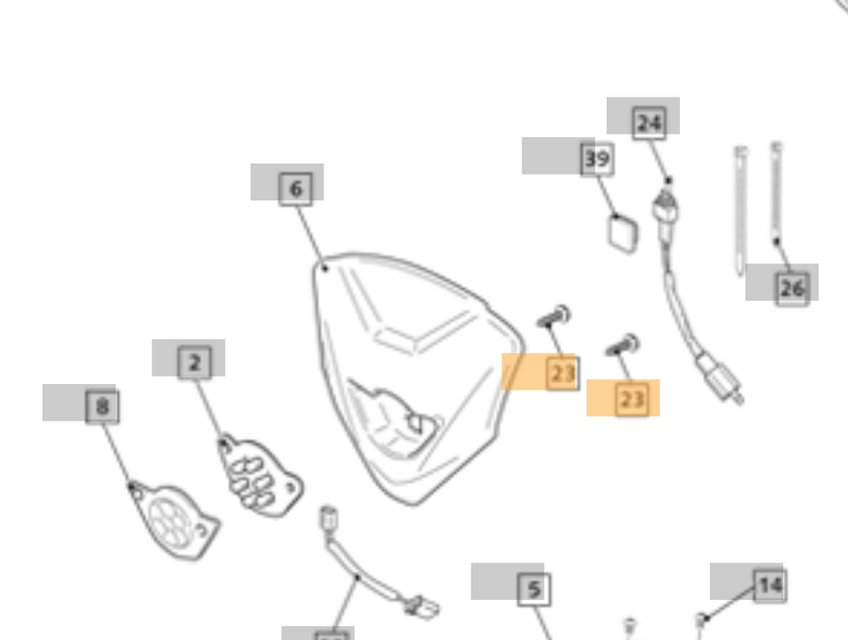 Sherco/Scorpa Screw for Headlight