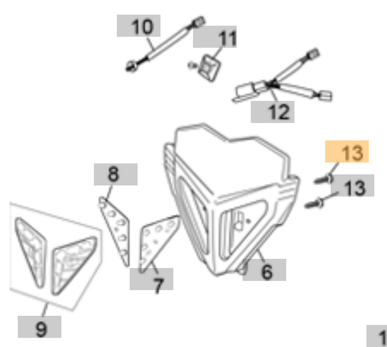 Sherco/Scorpa Screw for Headlight
