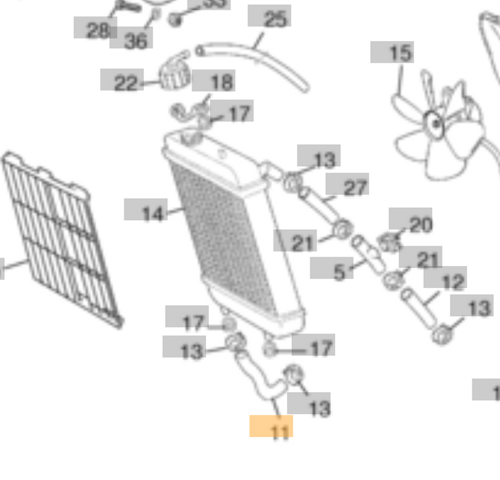 Sherco Radiator Hose 08-09