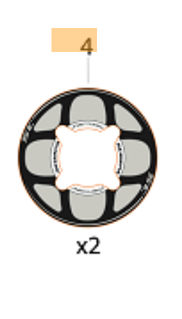 Rear Sprocket Decal OEM Scorpa