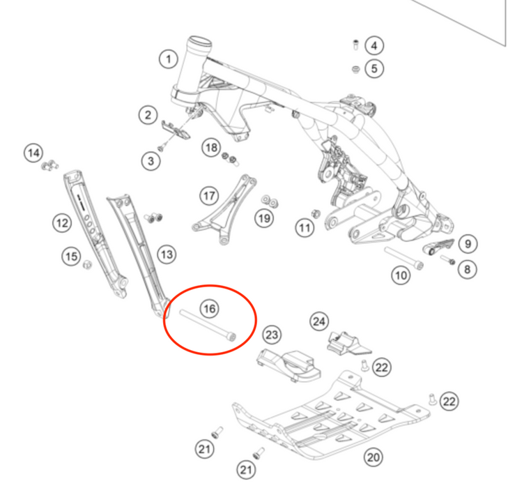 GasGas Front Engine Bolt 23-25