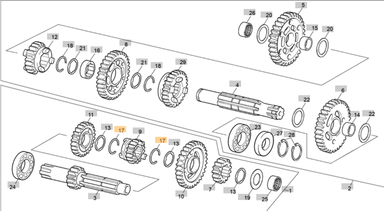 Sherco Circlip Clutch Shaft M068