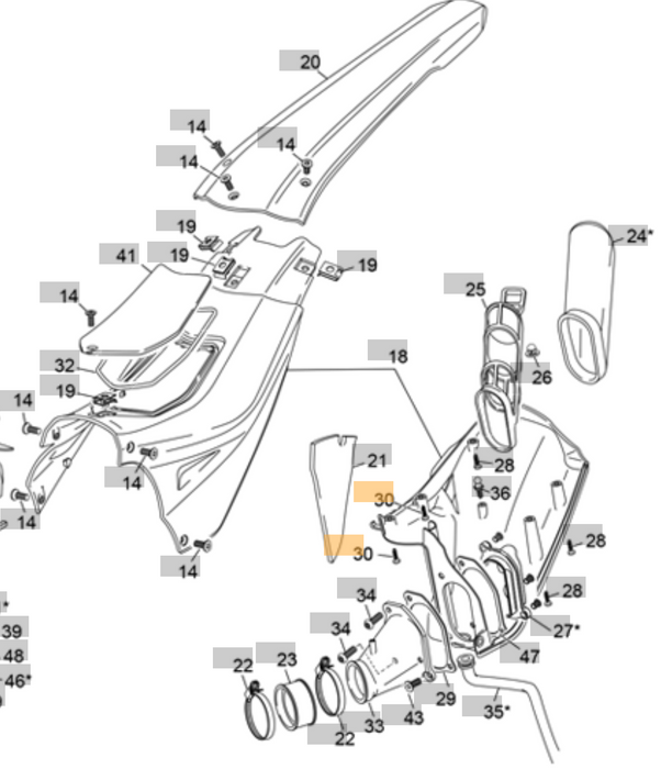 Sherco/Scorpa Air Box Screws 23-25