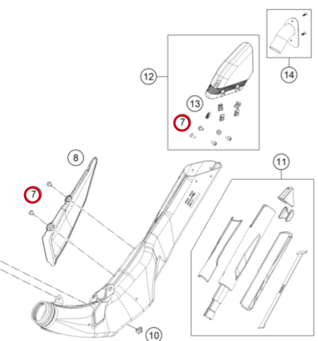 GasGas Silencer End Screw 23-25