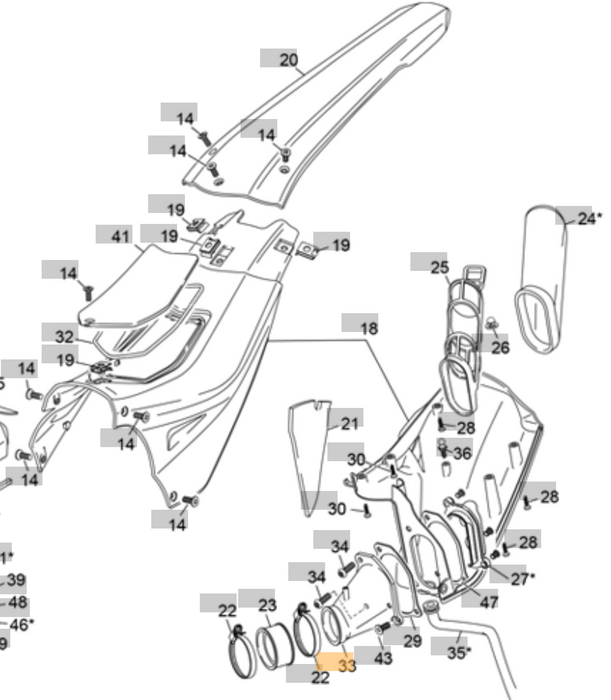 Sherco/Scorpa Carb to AirBox Manifold 10465