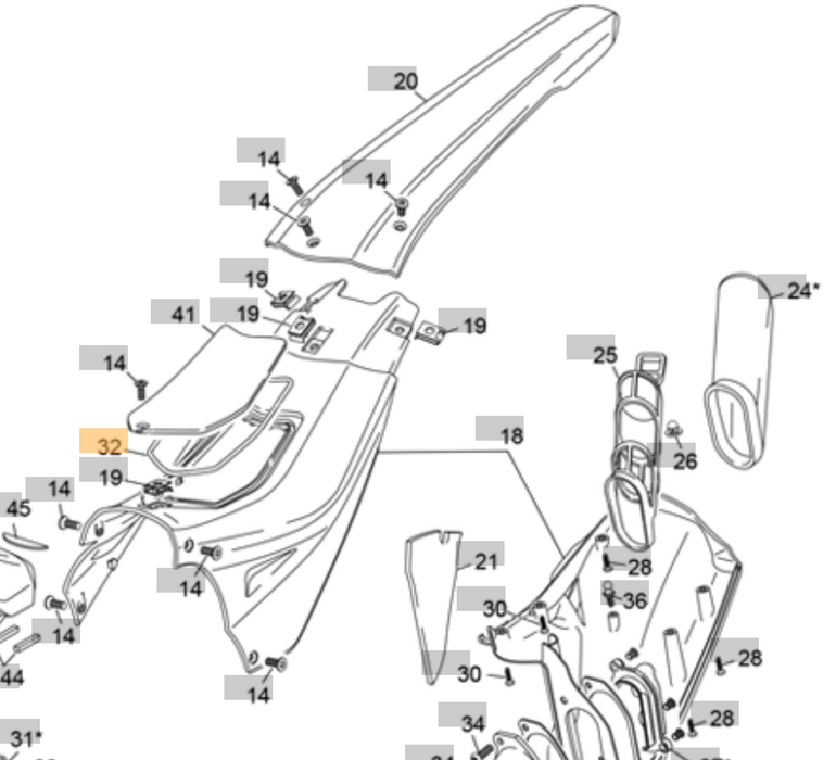 Sherco Air Box/Seat Base Seal 23-26