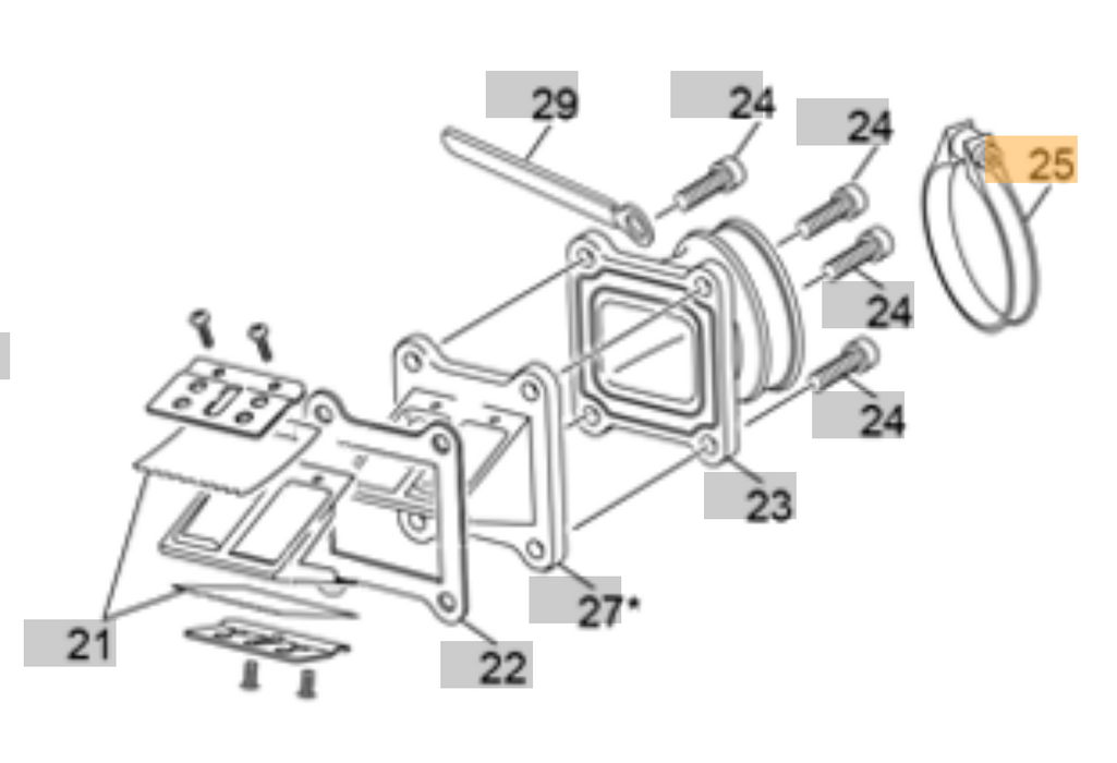 Steel Collar Intake Side Sherco 23-26 OEM