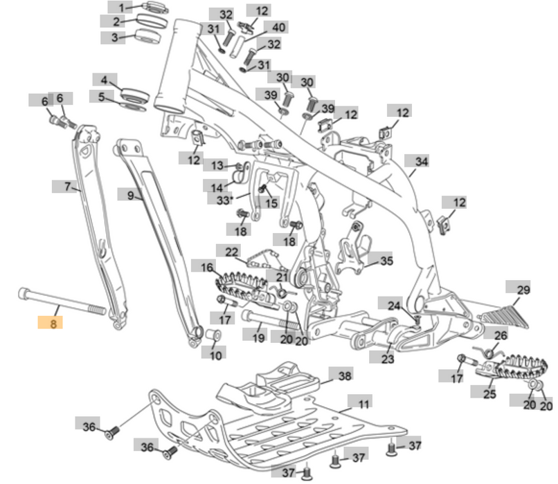 Sherco/Scorpa Front Engine Bolt 23-26