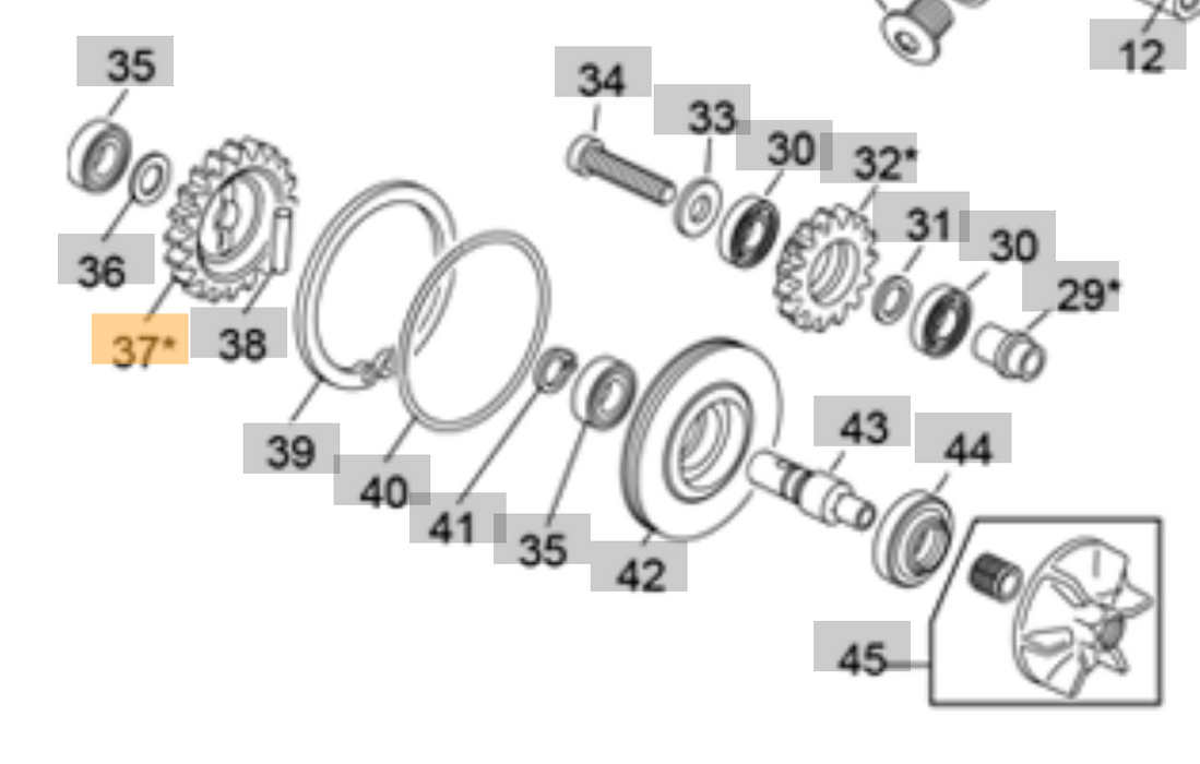 Sherco/Scorpa Water Pump Nylon Gear 23-26