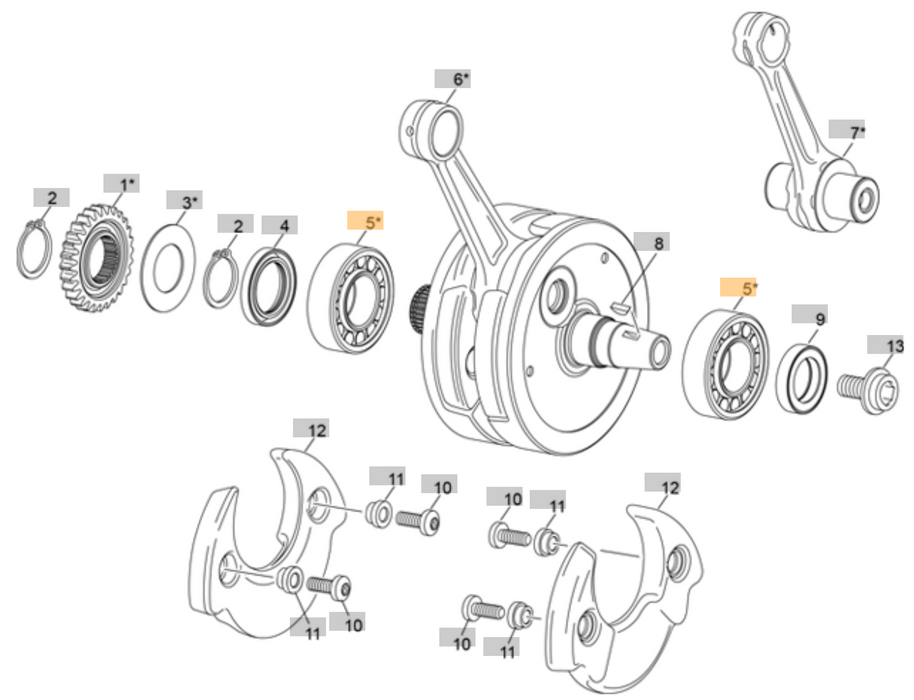 Crankshaft Bearing Sherco 23-26
