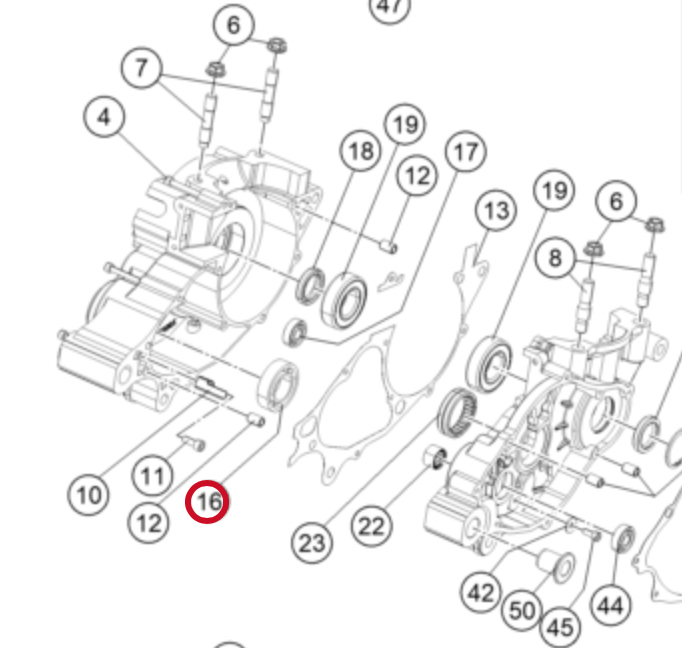 GasGas Gearbox Bearing MT280236159