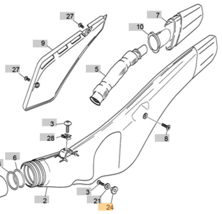 Sherco Exhaust Silencer Block Nut 3193