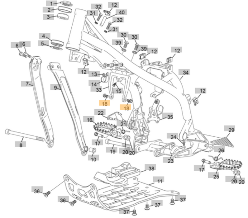 Sherco/Scorpa Cylinder Head Mount Bolt 8164