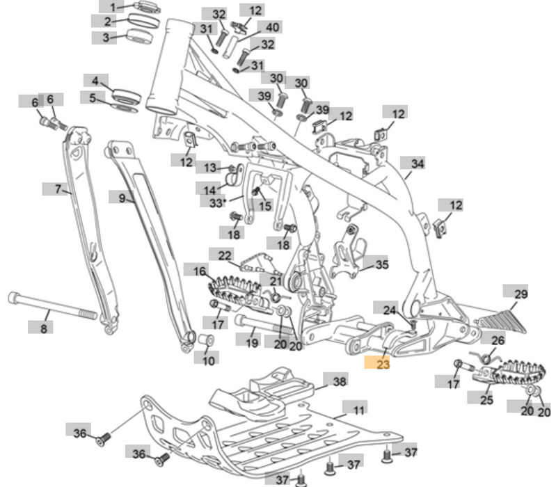 Sherco/Scorpa Chain Guide Frame Protector 10411