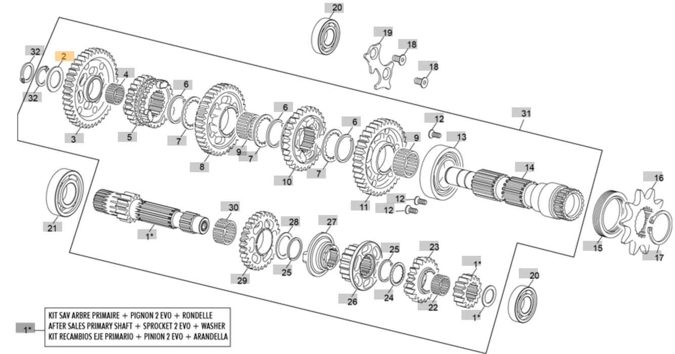 Sherco/Scorpa Main Shaft Washer 11164