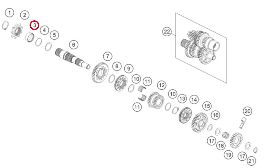 GasGas Countershaft Bushing MT280236046