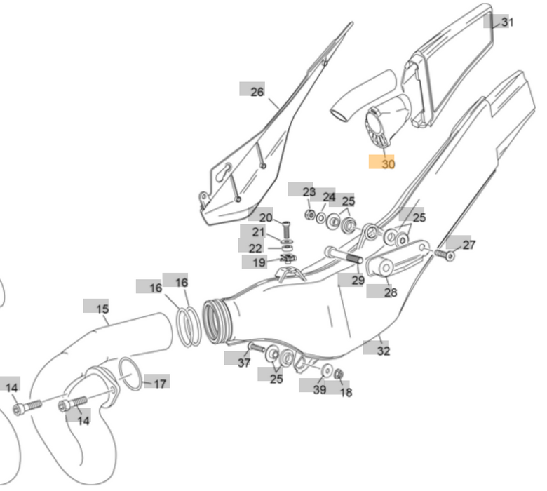 Exhaust Silencer Rubber Sherco 23-26