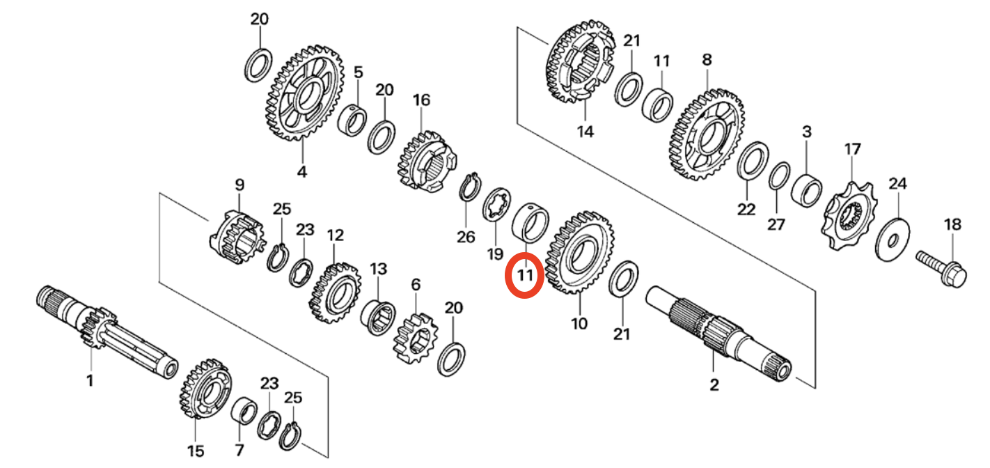 Montesa 3rd Gear Collar 23452-NN4-000