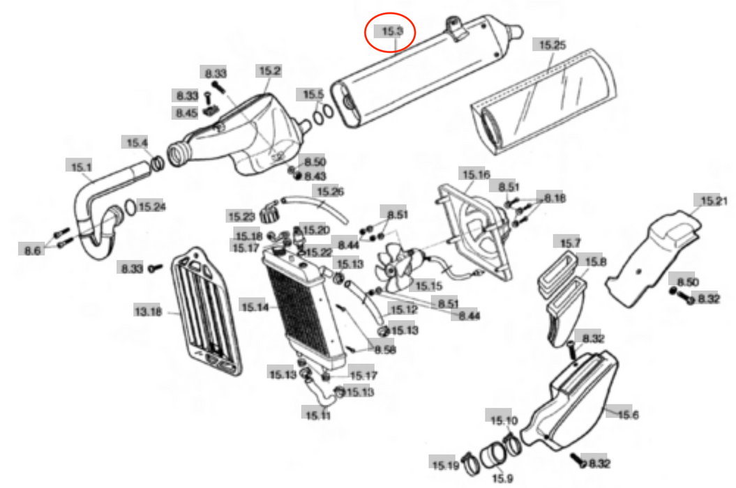 Sherco Exhaust 1999-2000 Silencer