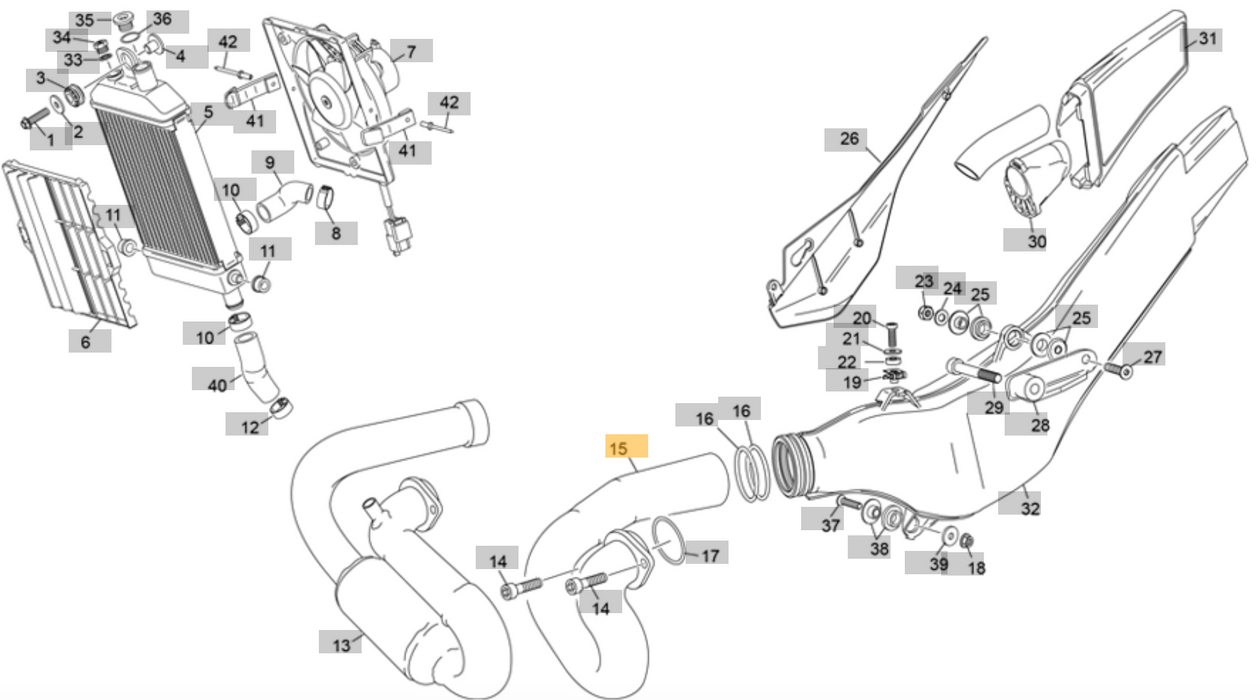 Sherco/Scorpa Exhaust Pipe (10413)