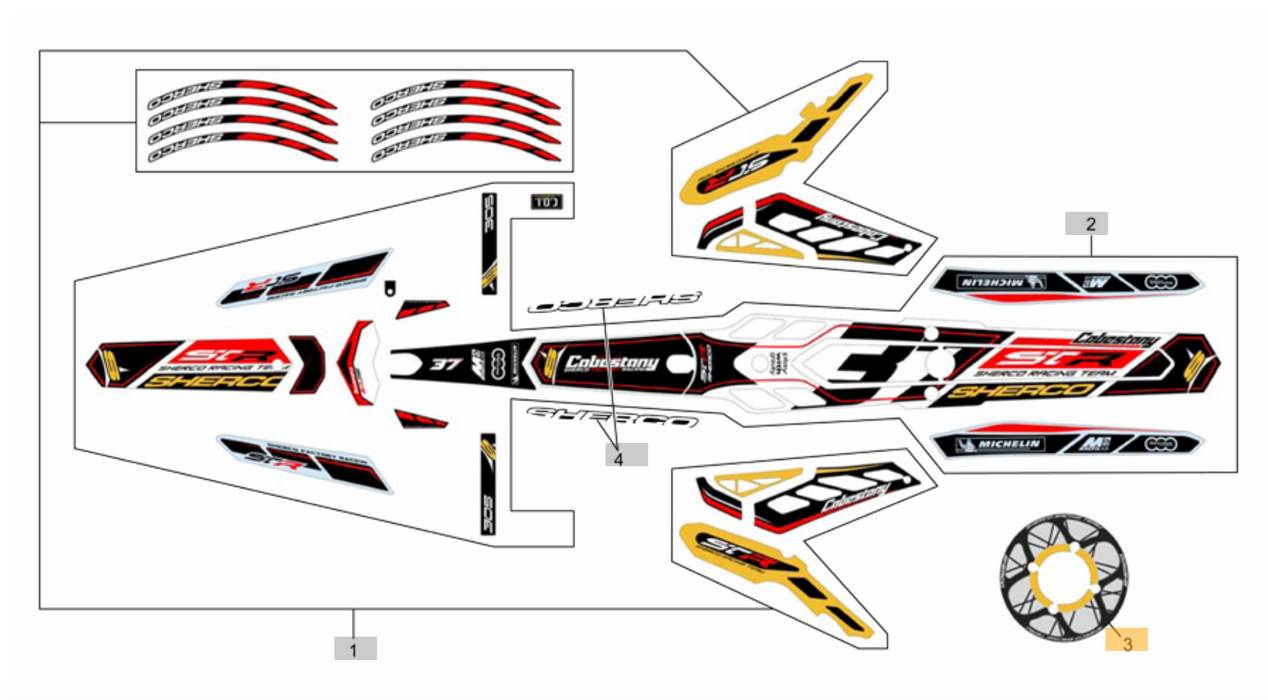 Sherco Sprocket Sticker (5022)