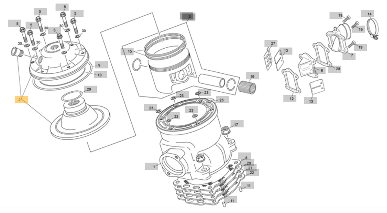 Scorpa Cylinder Head Set (6469)