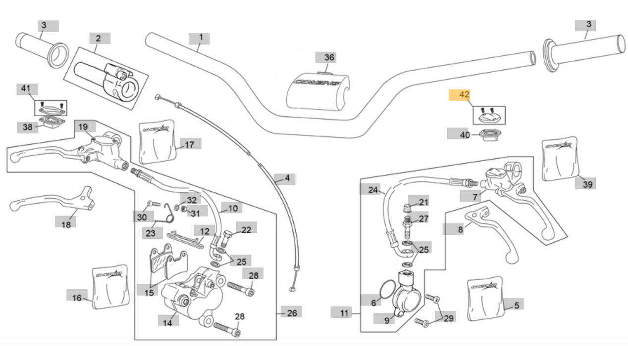 Sherco/Scorpa Master Cylinder Cover Left (6426)