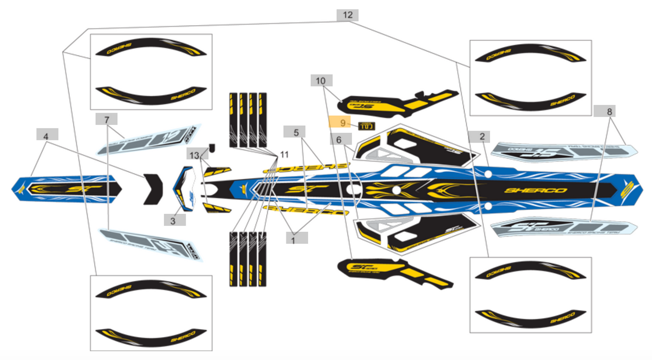 Sherco CDI TR 2013 Sticker (4592)
