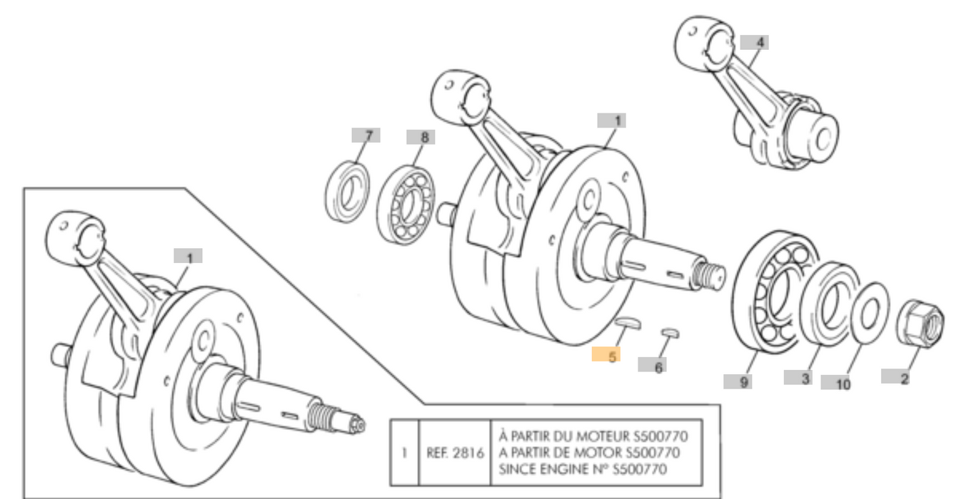 Woodruff Key Sherco 3.2 4T M669