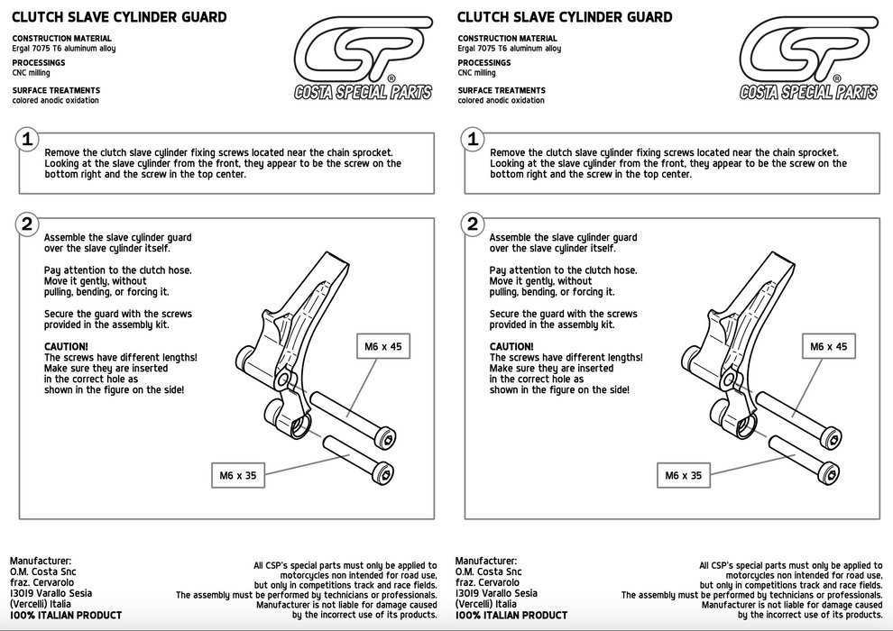 Beta Sincro Clutch Slave Cylinder Guard CSP