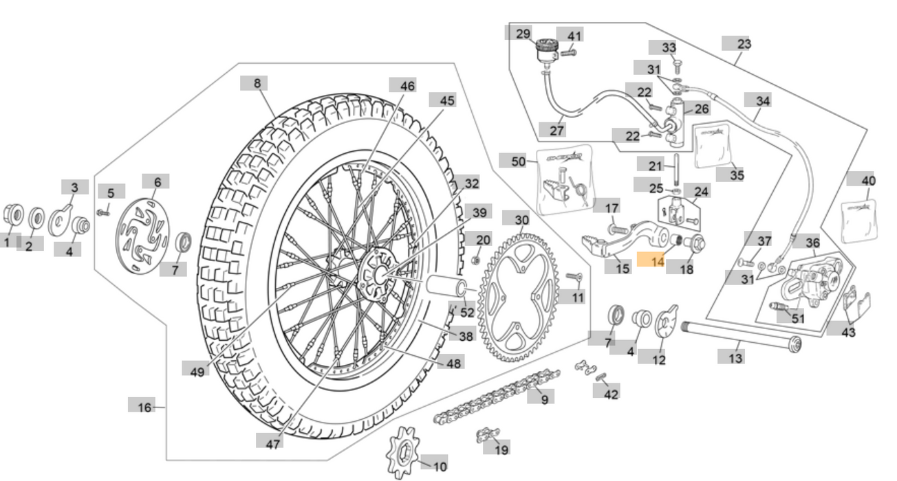 Brake Pedal Sherco/Scorpa Bushing
