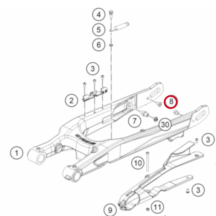 Snail Cam Special Bolt GasGas