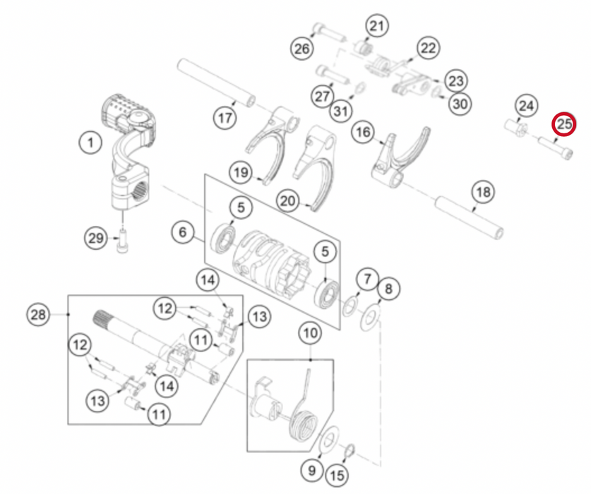 GasGas Clutch Cover Bolt 5x25 T0305025