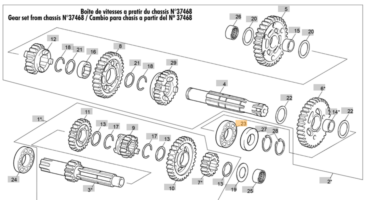 Sherco Main Shaft Bearing M074