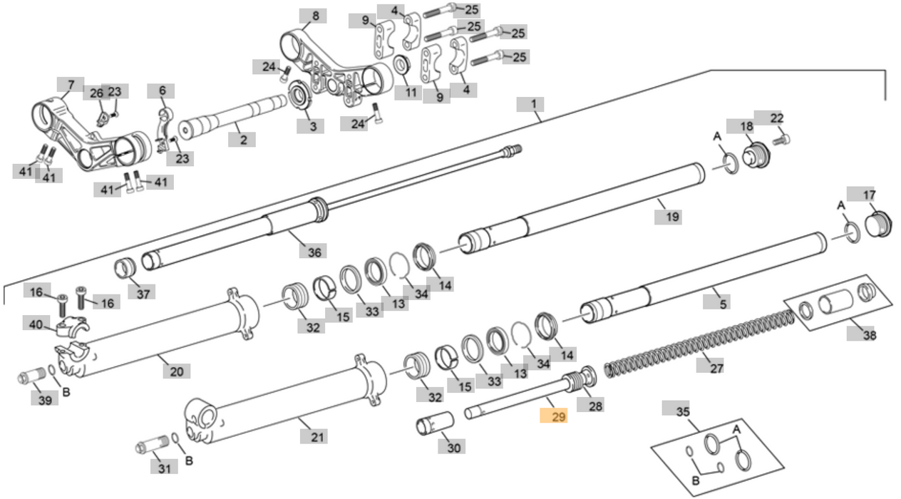 Front Fork Tech 39mm Spring Side Internal