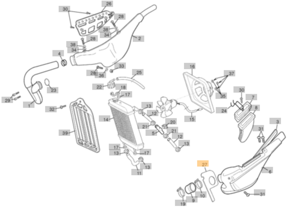 Sherco Air Box Deflector 02-05