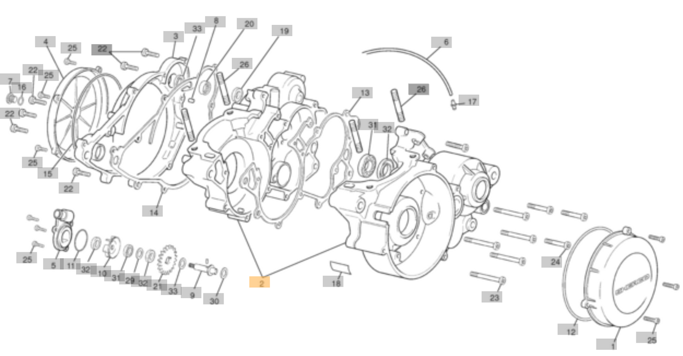 Sherco Crankcase Set M688