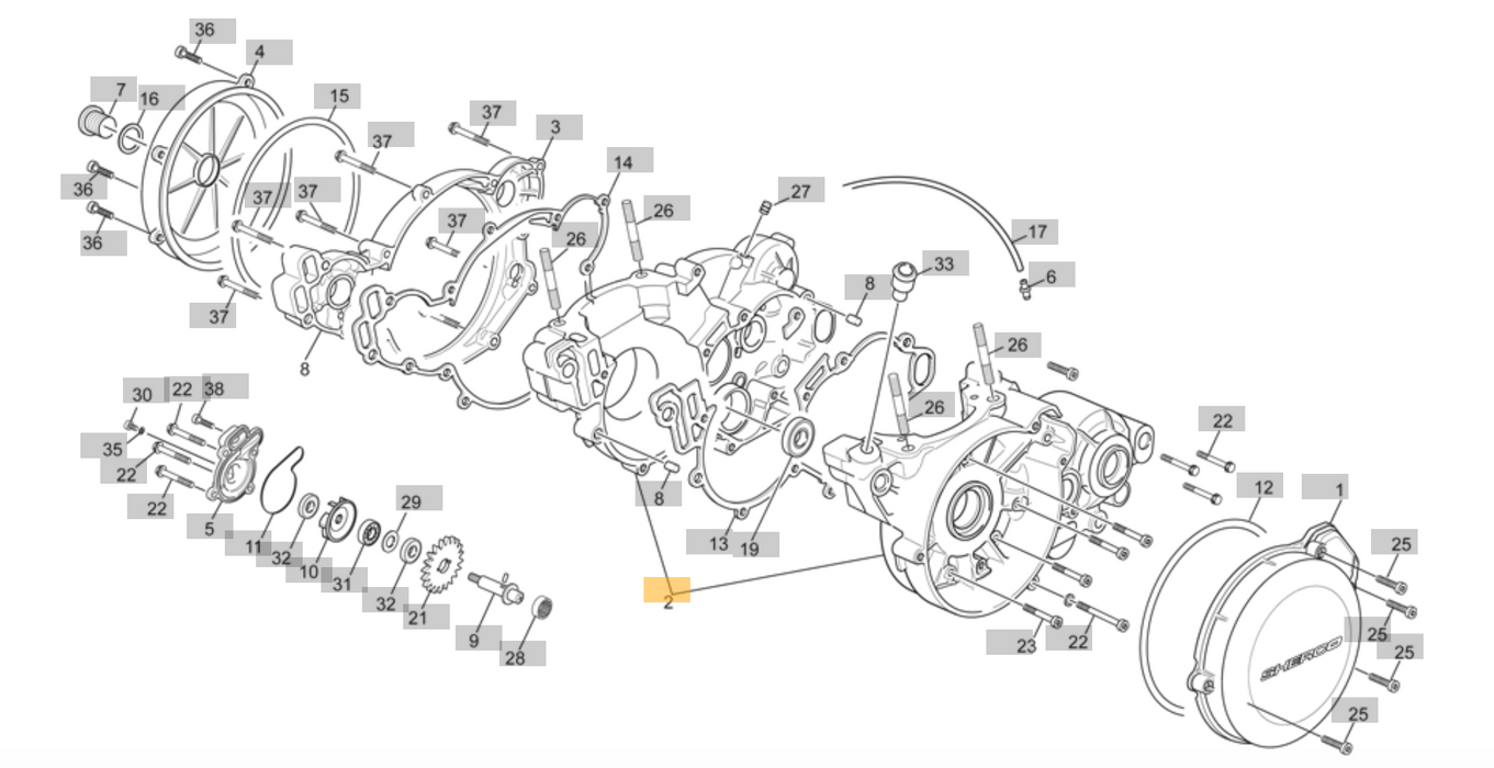 Sherco Crankcase Set 3146