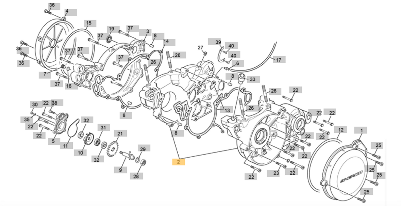 Sherco Crankcase Set 6646